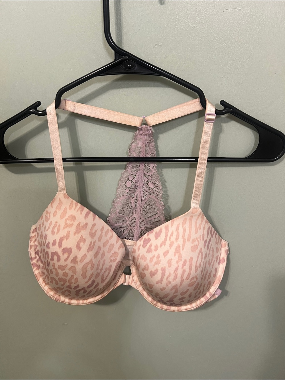 Victoria's Secret Pink Leopard Lace Racerback Bra